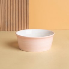 陶瓷貓碗 寵物碗 飲水碗 附木架 適用貓咪與小型犬, 1個, 小號粉色寬口碗
