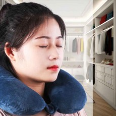 기내용목베게 수면용목쿠션 경추베게 목지지대 휴식용품 수면쿠션 비행기목쿠션, SIS-120 기내용목베게-네이비블루
