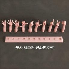 차량용 손가락 임시번호판 대시보드 살색 전화번호 표시기, 1개, 핑크 스탠다드 에디션