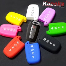 제사오스토어 기아 구형폴딩4버튼 실리콘 스마트키케이스 관리용품 심플 키보호 고급, 옐로우