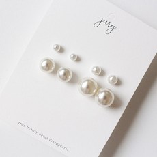 베이직 심플 진주 귀걸이세트 펄 패션 귀찌 이어링 악세사리