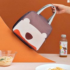 직장인 도시락 가방 행사용 샐러드 핸드백 1개, 오렌지