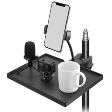 스냅케이스 다용도 봉 거치대 선반 태블릿 받침대 기둥 장착형 멀티 트레이, 1개, 중형(폰거치대포함) AT6