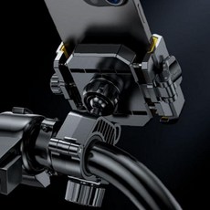 스마트기기 장착 안전 고정식 핸들 휴대전화 클립 브래킷 시스템 사이클링, 옐로우, 1개