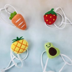 고양이 강아지 과일 채소 모자 악세서리, 1개, 당근