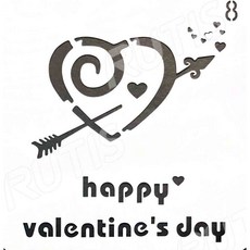 Happy Valentine's Day 簍空模板