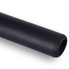 피앤도제 가죽 리폼 시트지 접착 스티커, 블랙