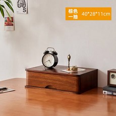 빈티지 나무 서랍장 책상위 사 원목 보관함 미니 캐비닛 월넛, 1개, 1_호두나무색 1층