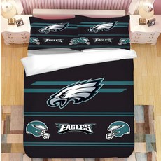 NFL 미식축구 필라델피아 이글스 이불 배게 커버 세트 (싱글 더블) Philadelphis Eagles Duvet Cover Set, 포함