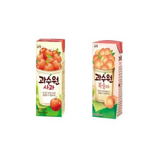 과수원 사과 + 복숭아, 1개, 190ml