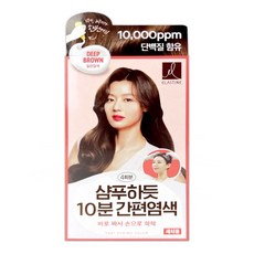 엘라스틴 10분 간편염색약 새치용 짙은갈색 4회분 -O 머리 셀프 역 밤색 제 멋내기 새치 컬러 황갈색 dew+91540OP