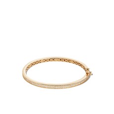 시드니에반 14K 옐로 골드 파베 세팅 뱅글