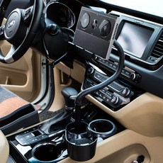 제노믹스 CP5000 차량용 거치대 태블릿/스마트폰 듀얼 고속무선충전 컵홀더 거치대, 색상:[색상]본상품