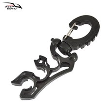 스노클링 스쿠버 다이빙 조절기 게이지 BCD 조절기 호스 홀더 문어 리테이너 클립 호흡 조절기 클램프, 검은색