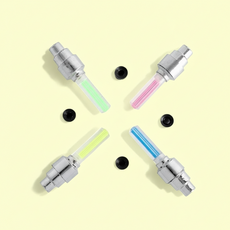 4p LED 자전거 휠 라이트 야간 안전 밸브 캡 스포크 조명, 1개, 상세페이지 참조