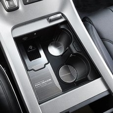 컵홀더 커스텀도색 메탈 도어캐치커스텀 팰리세이드 차량용인테리어, 1열컵홀더무선충전무_블랙