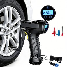 복나이트 에어펌프 자동차 타이어 공기주입기 콤프레샤 공기주입기 타이어공기압주입기 유선편의형, 유선