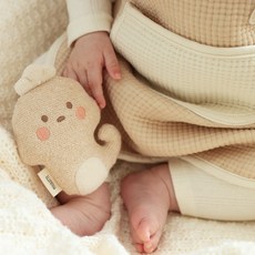 마롤로뜨 아기 딸랑이 애착인형 뱀띠 꼬물이 출산선물, 베이지_꼬물이 딸랑이, 1개