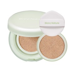 블랑네이처 피지 제로 에어핏 쿠션 15g + 리필 + 퍼프 세트, 23N 진저, 1개