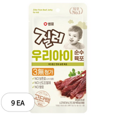 질러 우리아이 순수육포, 소고기맛, 30g, 9개