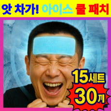 [초강력쿨링] 붙이는 아이스 쿨패치 냉각시트 해열 냉찜질 - 아기 성인 겸용 여름 필수템, 30개