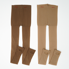 알롱제 골프타이즈 2P(살색+커피색) 에어로빅 고리 타이즈 겸용 (40데니아 자외선 차단기능 몸매교정 힙업기능), 1개