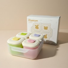 미니 이유식 냉동틀, 1개, 레드/옐로우/그린/블루, 50ml