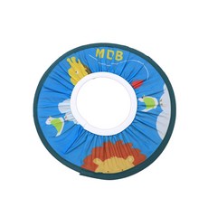 JoyBaby 嬰兒洗頭帽子 水果圖案 高彈性 可調節 洗髮帽 剪髮帽, 藍-F, 1個