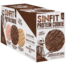 SINISTER LABS 新配方軟烤蛋白餅乾, 78g, 巧克力片, 10入