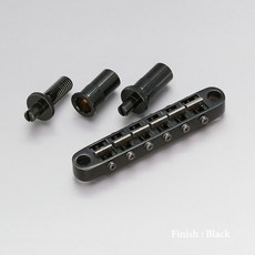 Gotoh 鈦合金弦鞍 ESP Epiphone LP Bridge 固定式琴橋 刀口, 1個, Ti103B-T B 黑色
