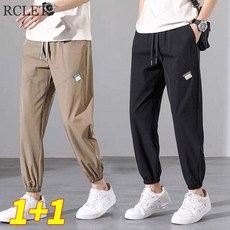RCLET 1+1 남성 트레이닝 팬츠 여름 쿨링 조거 드로우핏 캐주얼 긴바지 하의