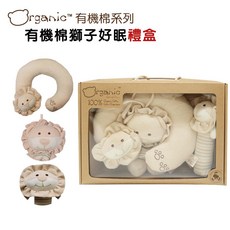 ViVibaby 嬰兒純棉獅子玩具禮盒組, 1個, F