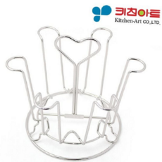 원형 컵걸이 테이블 스텐 주방 스테인레스 컵걸이 6구 싱크대 건조대 식기 홀더 물컵