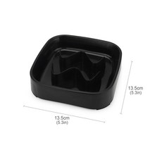 작은 개 느린 강아지 질식 고양이 방지 용품 정사각형/원형 동물 그릇 음식 피더 애완, Size as shown, Squa Bla