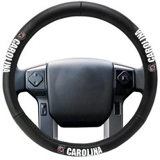 FANMATS 40517 사우스 캐롤라이나 대학교 천연 가죽 핸들 커버 | 블랙 38.1cm x 38.1cm(15x15인치)