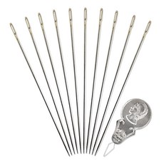 한양 시침용 바늘10P 바느질 옷바늘 이불 수선 효자핀 대바늘, 1세트