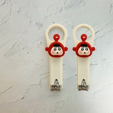 휴대용 못말리는 텔레토비 캐릭터 손톱깎이, 2개, 뽀짱구