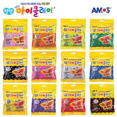 아모스 아이 클레이 파우치 10p, 노랑, 50g, 10개