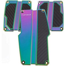 NRG 이노베이션스 PDL-100MC 네오 크롬 브러시드 알루미늄 스포츠 페달 블랙 카본 MT 포함, Neo Chrome