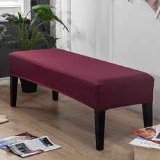땡땡플러스 식탁 벤치 긴의자 커버, 버건디, 1개