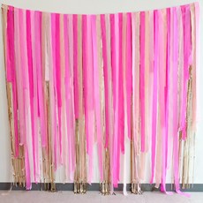 쏙쏙마켓 생일파티용품 파티스트리머 풍선 가랜드 세트, 1개, 핑크 백드롭