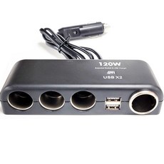 MGC-20 시거잭 멀티소켓 4구 USB 차량용 멀티탭 충전기, 1개