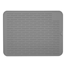 加厚大號矽膠隔熱瀝水餐墊 (耐熱230°C), 灰色, 1個