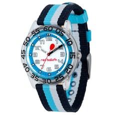 Red Balloon 아동용 플라스틱 타임 티쳐 아날로그 쿼츠 나일론 스트랩 시계 다채로운 색상 무브먼트