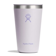 Hydro Flask All Around 텀블러 프레스 인 뚜껑 단열 여행용 머그 스테인리스 스틸 커피 컵 473.2ml(16온스) 클라우드 핑크, 압입 뚜껑, 비치플럼