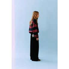 [국내배송] 자라 ZARA 별 플러시 와이드 레그 팬츠 - 블랙 937857