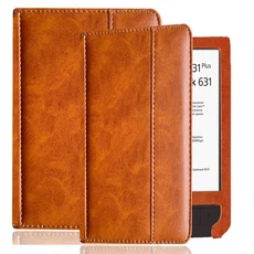 PocketBook 631 터치 HD 전자책 리더 케이스 커버 경량 보호 쉘 스킨 핏 플러스 파우치 포켓 가죽, 02 Brown, 01 Touch HD - HD 2