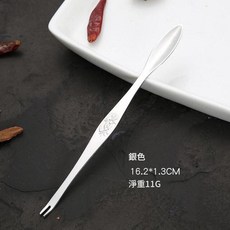 304不鏽鋼 雙頭吃蟹工具 蟹叉, 304不鏽鋼蟹針, 1個
