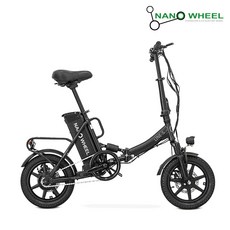 나노휠 면허필요없는 접이식 전기자전거 라인S 36V 10Ah, 1, 1, 블랙, 스틸