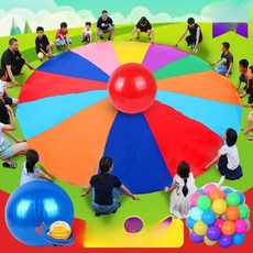 파라슈트 단체 게임 체육 대회 야외 활동, 1개, 5미터(큰 균형 공 1개 포함)